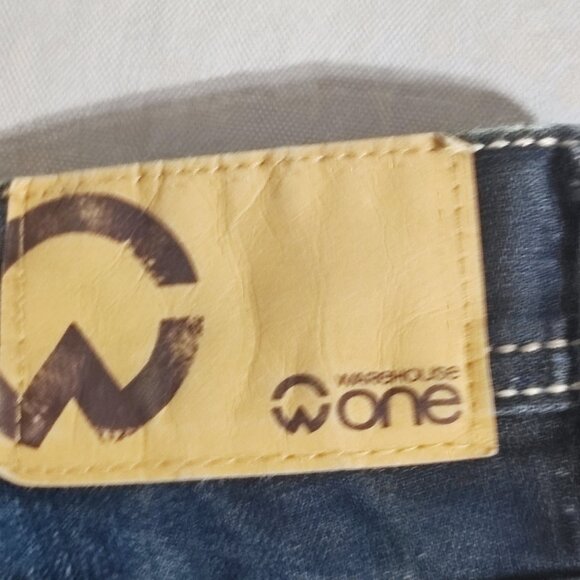 Warehouse One relaxed straight leg jeans men's size 30X30 dark ink blue - Picture 5 of 14